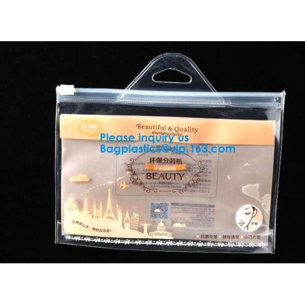 Water Proof Clear Pvc Slider Plastic Zipper Bag Resealable Zip Lock Packing Poly Bags Plastic Document Bags