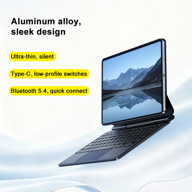 Premium BT Keyboard Case Aluminum Alloy Keyboard Cover With Touchpad Waterproof IPX4 for iPad Pro(2024)13