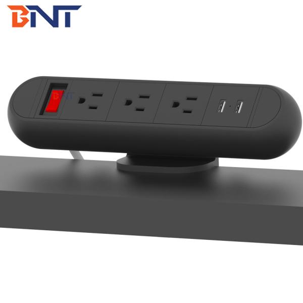 office table top electrical US power clip on table mount socket outlet