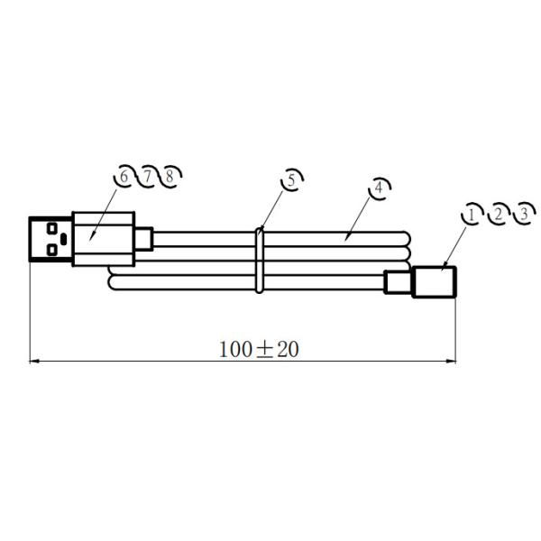 USB 2.0 male female 4pin pogo pin power charger magnetic cable connector