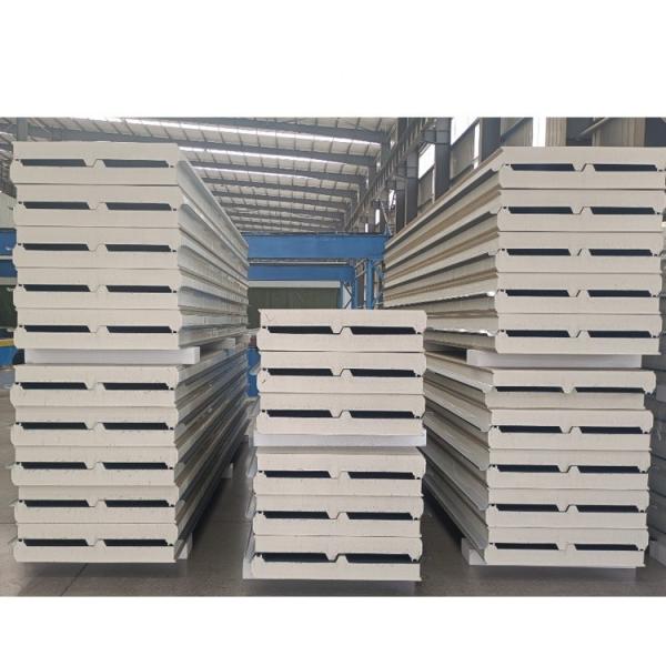 Four Wave Polyurethane PU Roof Panel Fireproof Thermal Insulation Sandwich Panel