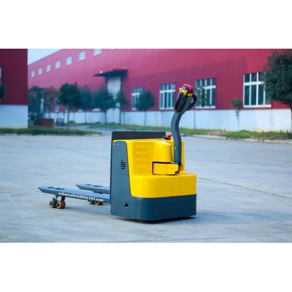 Warehouse Electric Pallet Truck With Emergency Reverse Switch Operating Handles