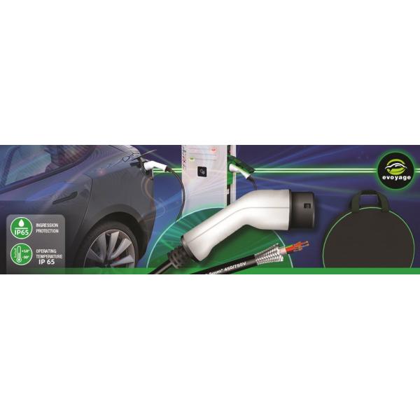 Кабель зарядки электромобилей 1 / 3 фазы типа 2 до типа 2 22 кВт 7 кВт электрический автомобиль зарядный разъем