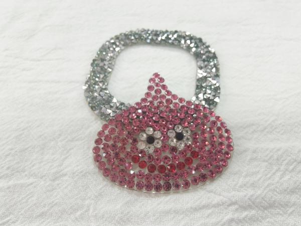 Custom Designed Heat Transfer Printing Label Sticker High Rhinestone Logo Ironing On For T-shirts Hats DIY Crystal