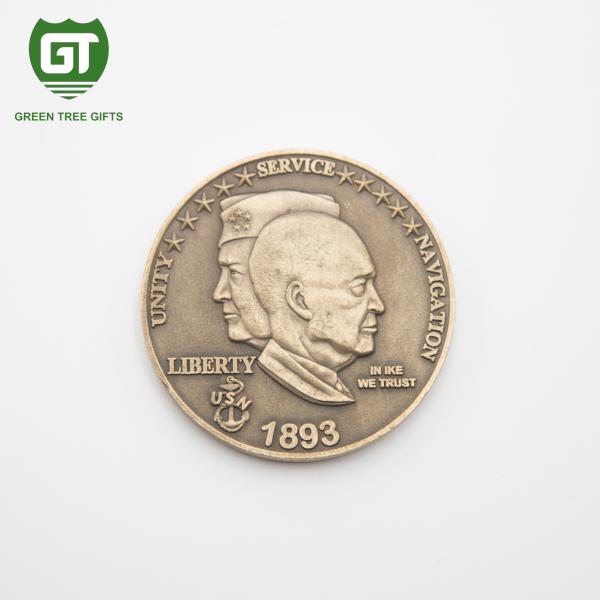 Gold Plating Hard Enemal Challenge Coin with 3D effects and logo stamps