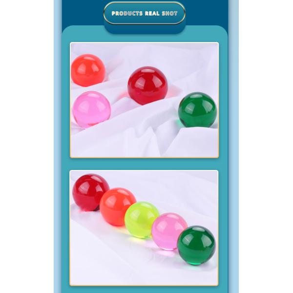 шарик хрустального шара шариков 40mm 50mm прозрачный жонглируя красный голубой акриловый