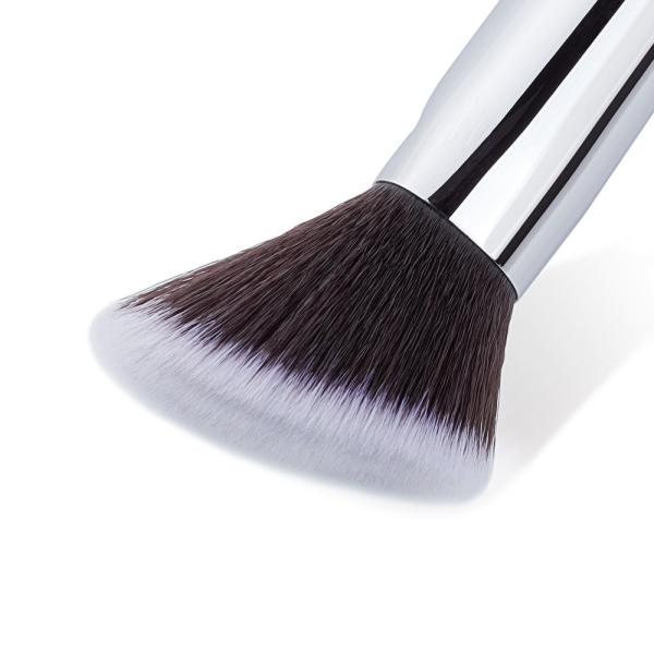 Flat Angled 16.1cm Individual Makeup Brushes Premium Synthetic Hair