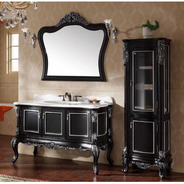 51in Washroom Solid Wood Bathroom Vanity With Sink And Mirror