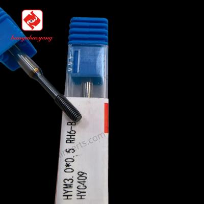 Extrusion Tap, Precision CNC Cutting Tool, HYM3.0×0.5 RH6-B, Suitable for processing materials with certain softness and toughness that can undergo plastic deformation without fracture.