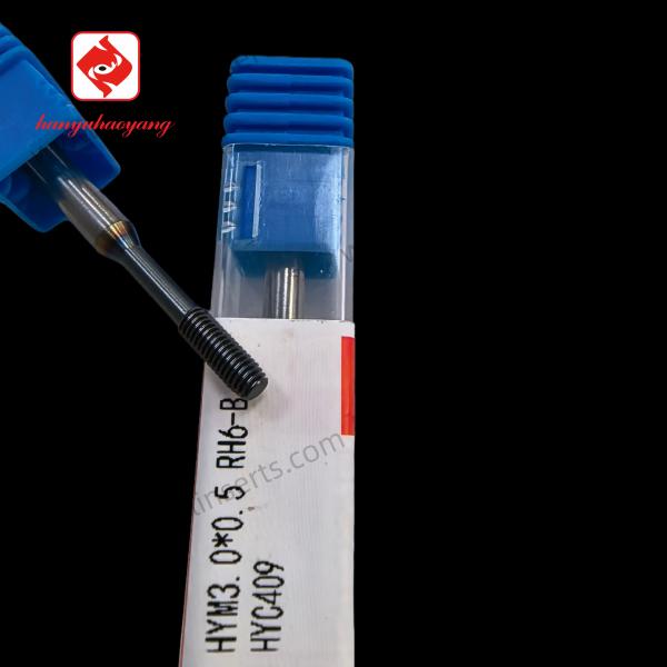 Extrusion Tap, Precision CNC Cutting Tool, HYM3.0×0.5 RH6-B, Suitable for processing materials with certain softness and toughness that can undergo plastic deformation without fracture.