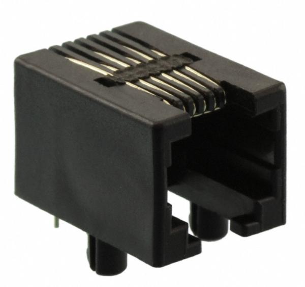 6P6C 615006141121 Wave Solderable Modular Jack Tab Down