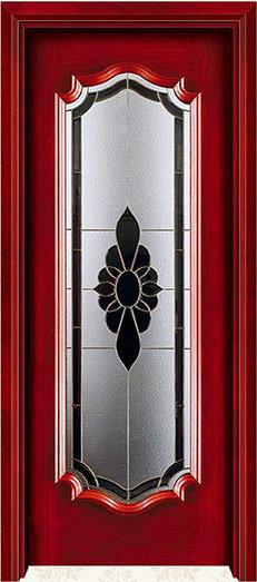 Solid Wood Intrior Door with Glass