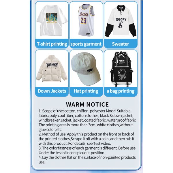 DTF Garment Print Removal Solution