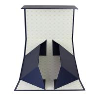 Boîte cosmétique rigide pliable bleue pour un emballage de maquillage magnifique