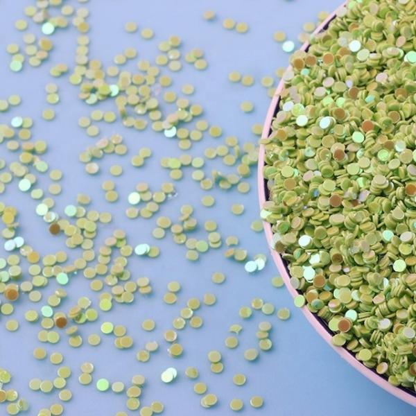 Ecofriendly PET 2mm 3mm Circle Sequins Craft Nail Glitter Ecofriendly and PET Ecofriendly