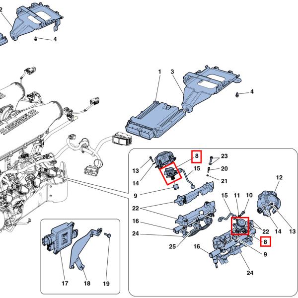 Pour Ferrari 458 pompe à carburant moteur haute pression OEM 252704 290030