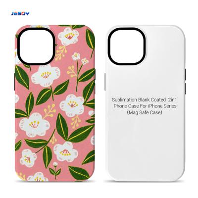 Couche magnétique de sublimation de casque de téléphone 2 en 1 casque de téléphone portable en blanc pour la sublimation