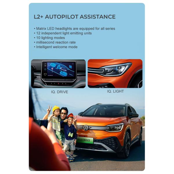 5 Door 7 Seat ID 6 Crozz VW Electric Car Fast Charge 0.5H