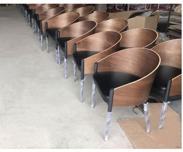 Estilo nórdico de Costes del café del ocio que cena PU Seat de madera de la silla