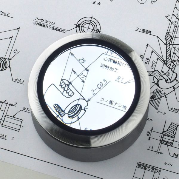 Super Aluminum K9  Magnifier with 3 X Rotary Zoom Type-C Rechargeable Push Control Brightness