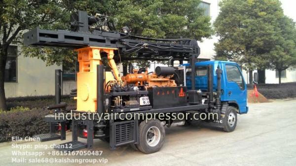 200m Depth 10.5 - 24.6bar KW20 Truck Mounted Water Well Drilling Rigs CE
