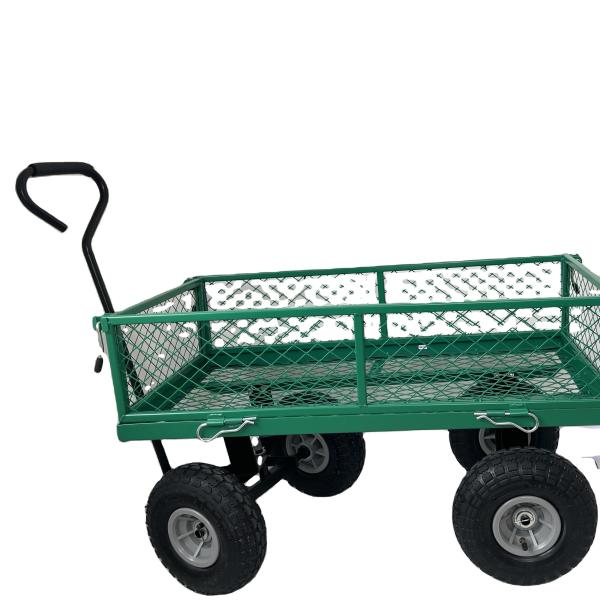 17KGS Capacity Steel Mesh Garden Cart Rust Prevention Long Lasting For Warehouse