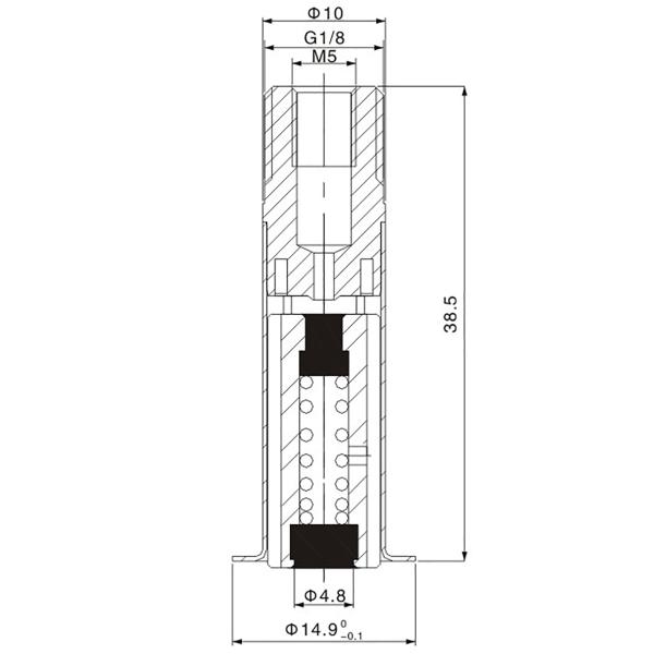 Плунжер места NBR трубки фланца герметизирует 3/2 путей нормально закрывал Armature клапана соленоида