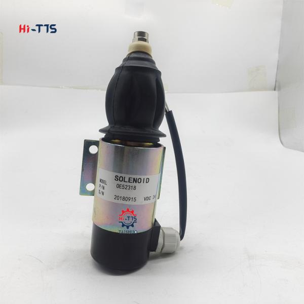 Original Excavator Solenoid Valve 0E52318 24V Shut Off Solenoid Valve