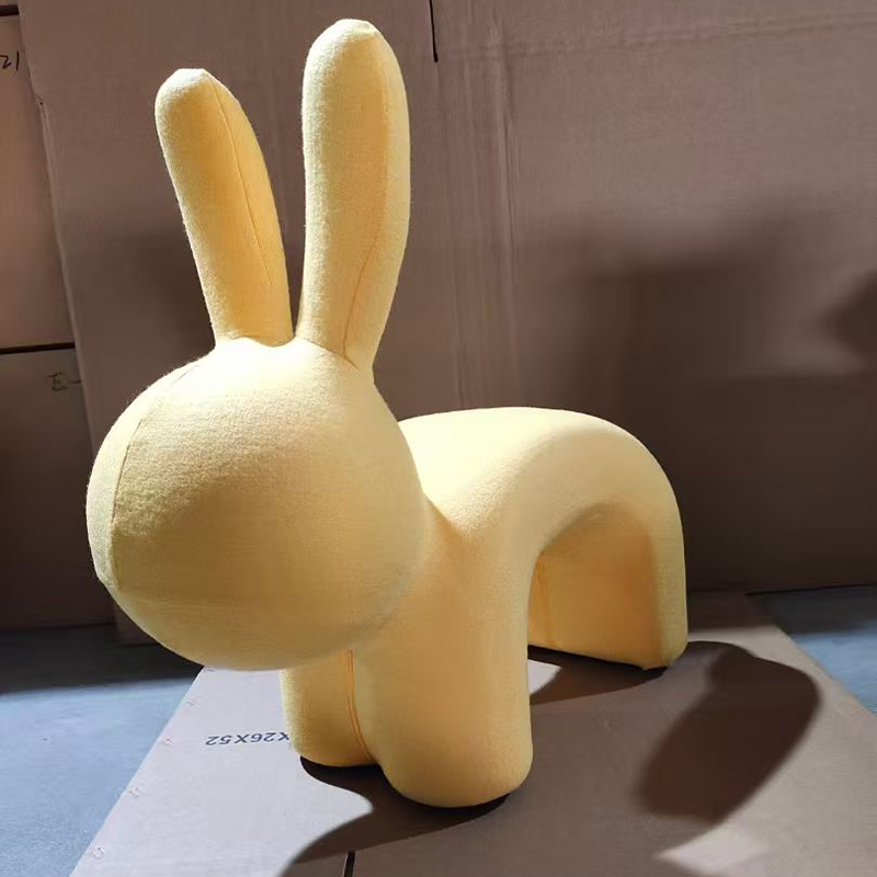 Creative Cartoon Elf Rabbit Accent Chair Casual Indoor Living Room Balcony Shoe Bench for Children for Apartment Dining Use