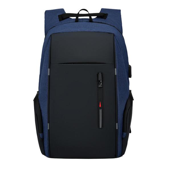 Black 17 Inch Business Laptop Backpack  Waterproof Computer Bag With USB