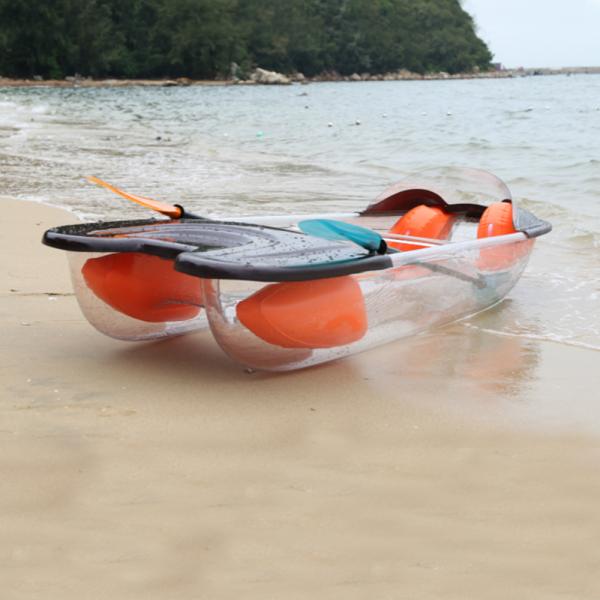 Durable Clear Plastic Kayak Fishing 1 Person Lake Canoe Jet With Pedals And Seat