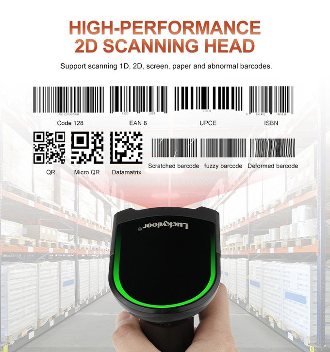 2D читатель кода штриховой маркировки блока развертки кода QR Handheld с кабелем USB для магазина розничной торговли
