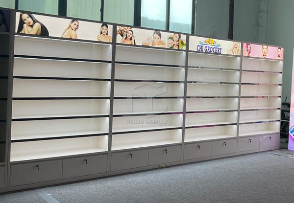 MDF Skincare Shop Cosmetics Display Showcaes Brushed Spay Painted