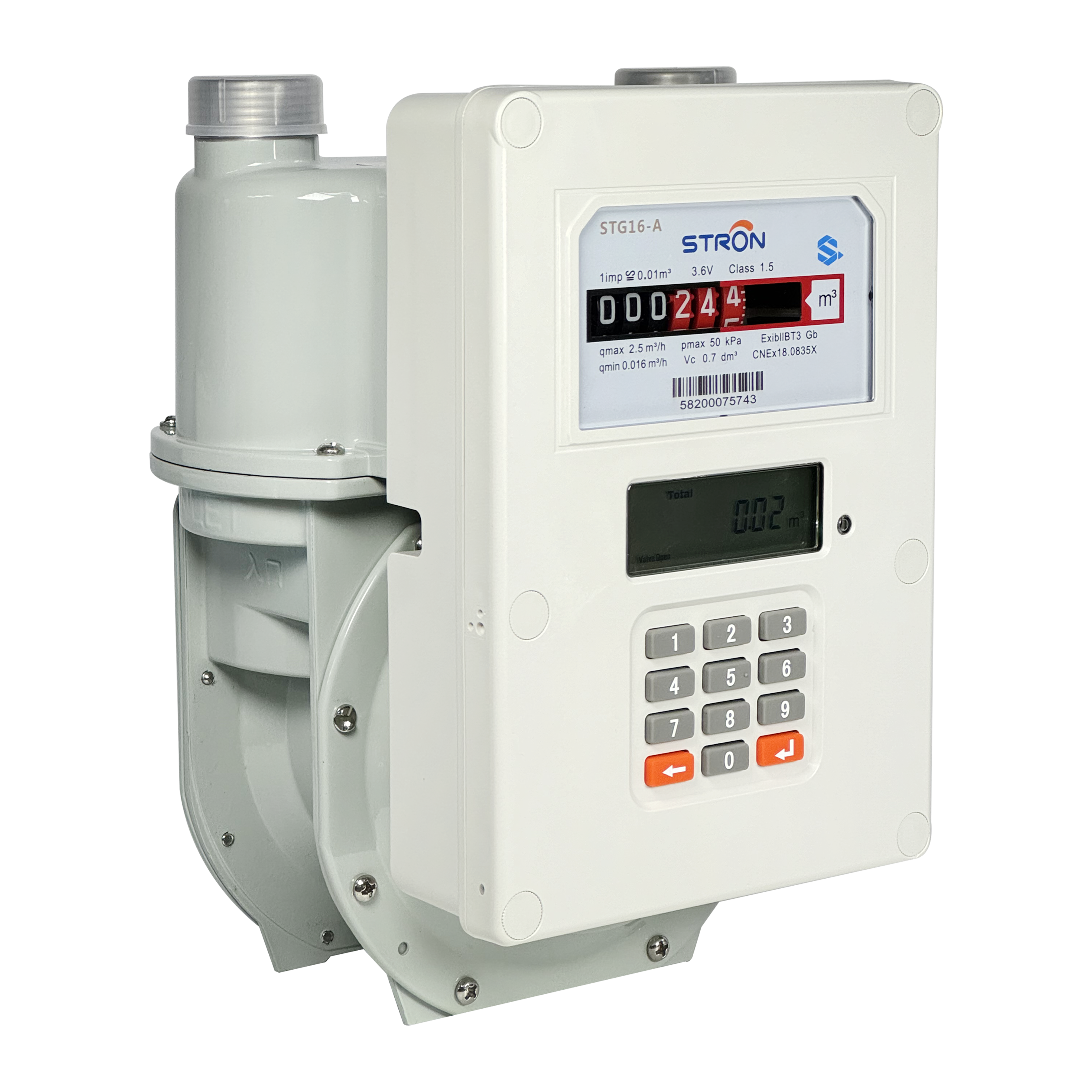 Customized Prepaid Gas Meter Valve Control With Valve Or Without Valve Accurate Measurement Suitable For Industrial Commercial