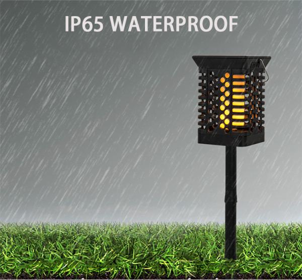Warm White IP65 75 LED Solar Garden Light 100lm/w Solar Flame Flickering Lamp Torch