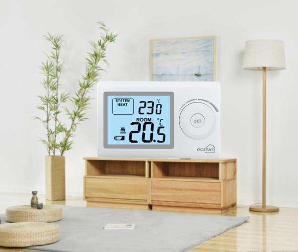 Gas Boiler Heating Wired Room Thermostat Easy Operation White Color