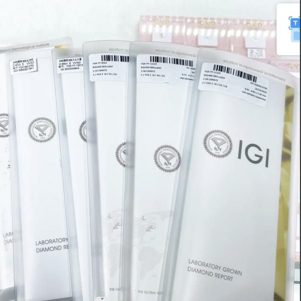 IGI Certified CVD Triangle Cut Lab Grown White Diamonds 1.58ct-2.89ct D VS1 Jewelry