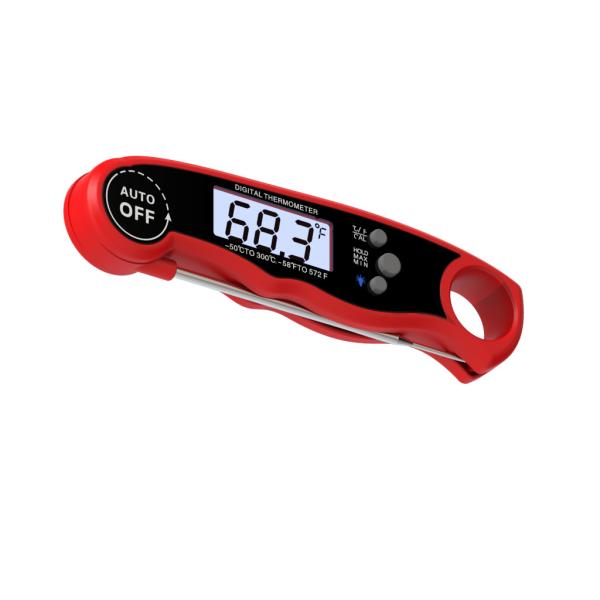Termômetro de carne impermeável comercial de Rohs para o luminoso do LCD do fumador da galinha