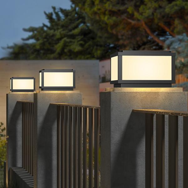 Outdoor Solar Pillar Lights for Working Lifetime up to 5000 Hours and Stylish Design