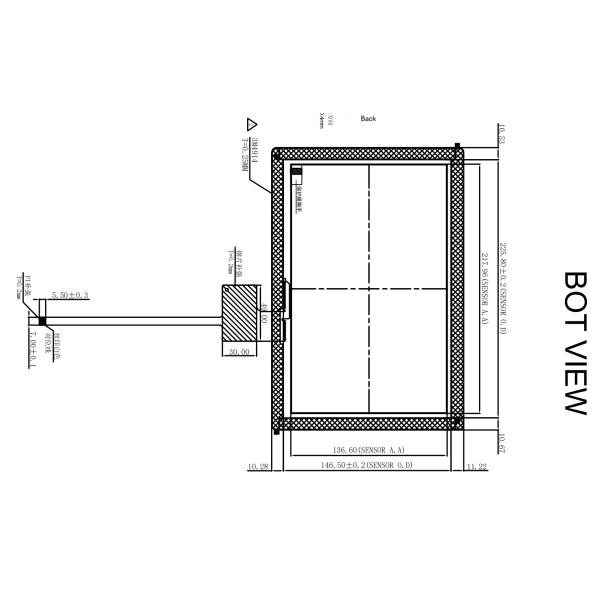 10.1 Inch Glass+Glass Projected Capacitive Touch Panel with I2C Interface for POS Machines