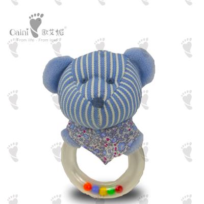 Stuffed Animal Educational Soft Toys Child Friendly Rattle Teddy Bear 14 X 8cm
