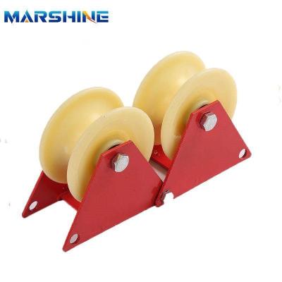 Double Wheel Fiber Optic Rollers Pulley For Cable Laying Anti Corrosion