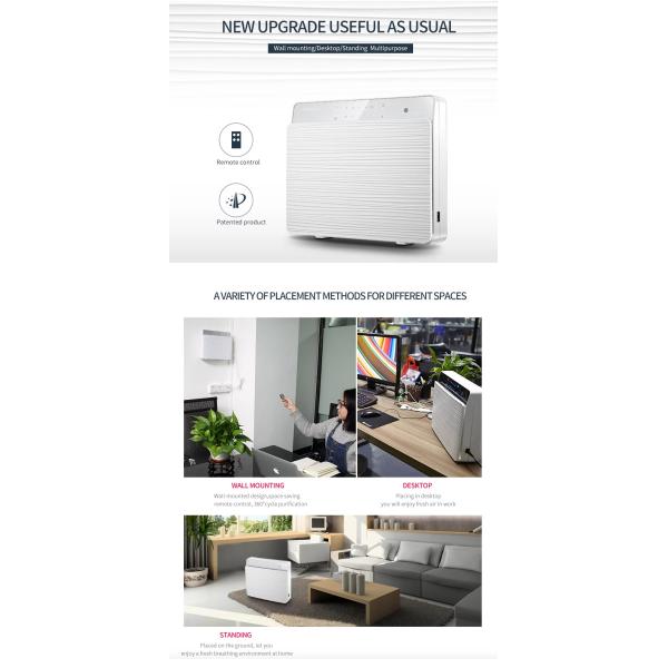 Стерилизация плазмы иона очистителя 400m3/h воздуха OEM установленная стеной серебряная