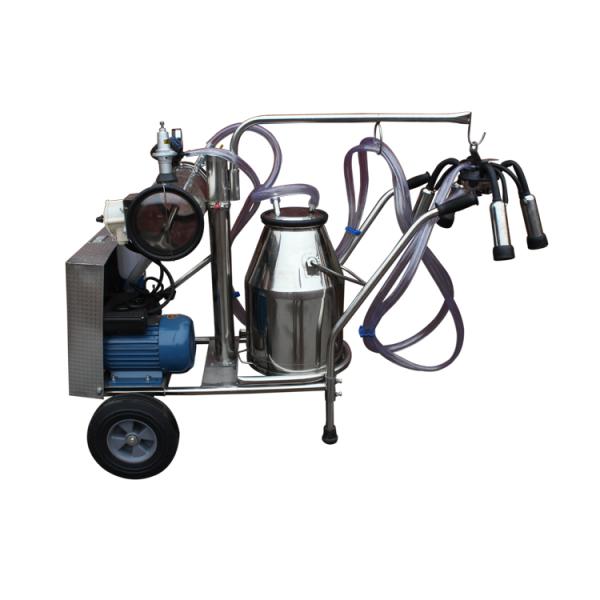 Gas Pulsation 1.1KW Electric Goat Milking Machine With Removble Bucket