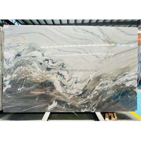 Polished Purple Marble Stone Big Slab Dining Table Top for Modern Bedroom Hall Design