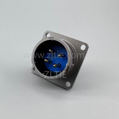 FQ24 Series 4-Pin Square Flange Male Socket