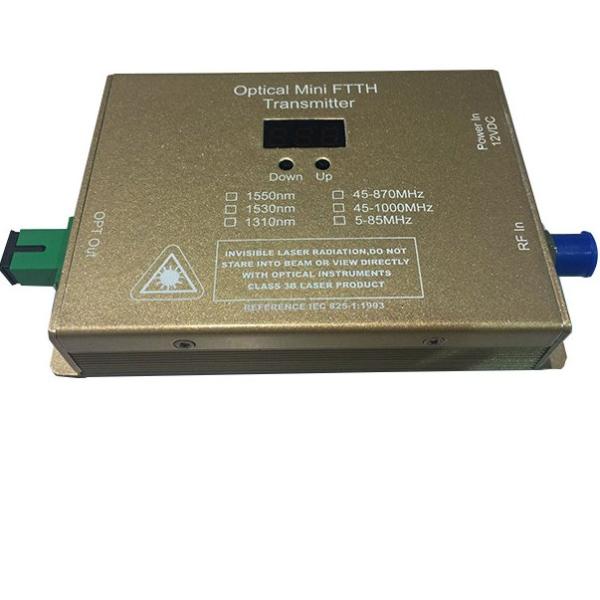 12mW FTTH 1550nm Cable TV Optical Transmitter , CATV RF Fiber Transmitter 47~1000MHz