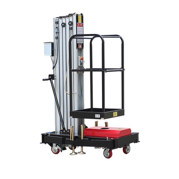 Single Man Driveable Vertical Mast Lift Platform Waterproof 130kg 150kg 250kg