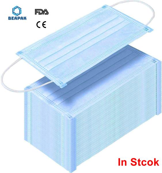 Surgical 3 Ply Face Mask Disposable Personal Safety Good Filterability