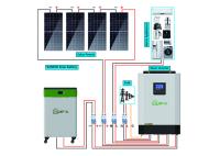 Énergie solaire 5kw complète outre de réseau avec Lifepo4 le lithium Ion Battery